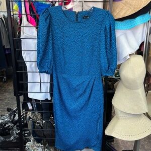 NWT Banana Republic blue and black patterned dress size 4